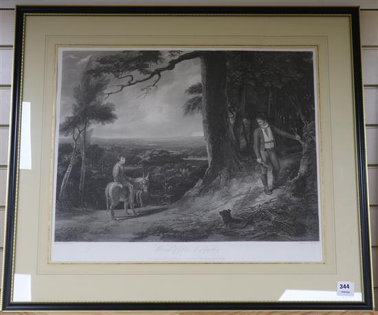 After Richard Westall, engraved by John Ogborne. A black and white engraving,